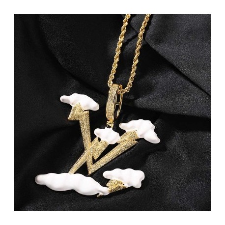 Iced Lightning Cloud Pendant