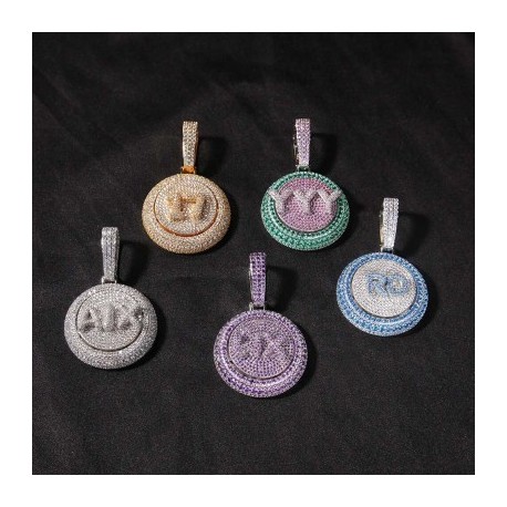 A-Z Custom Letters Rotatable Pendant