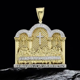 Last Supper Engraved Arch Pendant