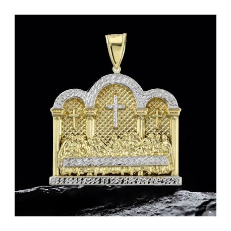 Last Supper Engraved Arch Pendant