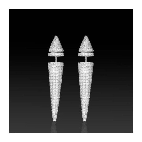 Iced Spike Stud Earrings