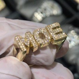 Iced Custom Name Ring
