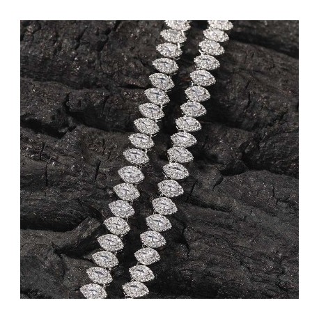 8mm Navette Cut Tennis Chain