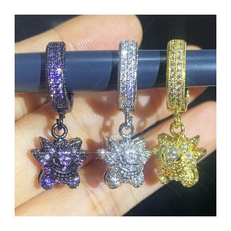 Iced Gengar Dangle Earrings