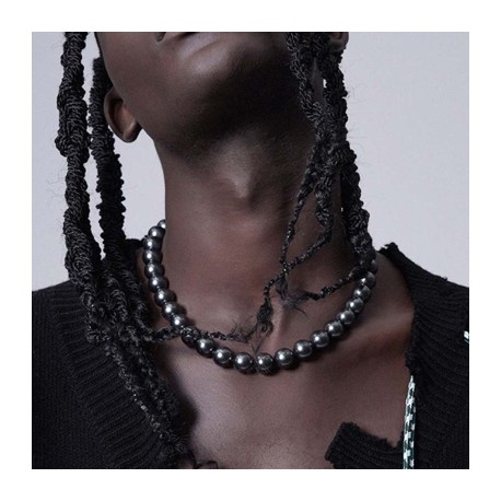 12mm Black Pearl Necklace