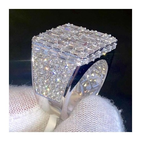 Full Ice Out Baguette Cut Ring