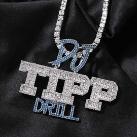 Iced Custom Letter Name Combination Pendant