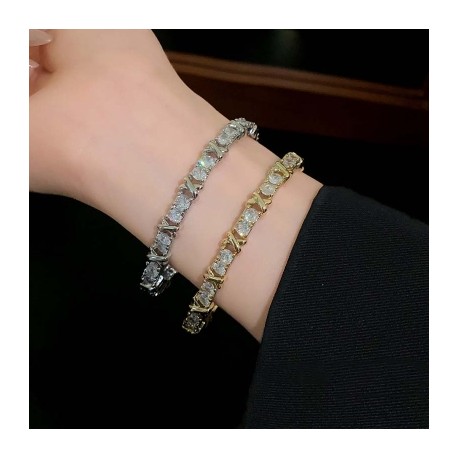 Iced Infinity Link Open Bracelet