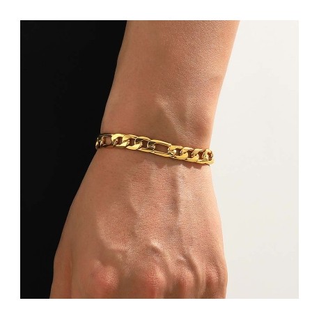 12mm Figaro Bracelet for Men