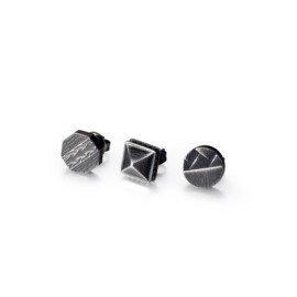 Stainless Steel 3 Different Single Stud Earrings Set