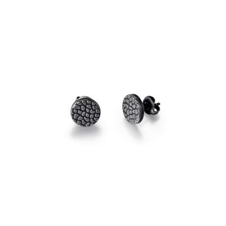 Black Reptile Stud Earrings