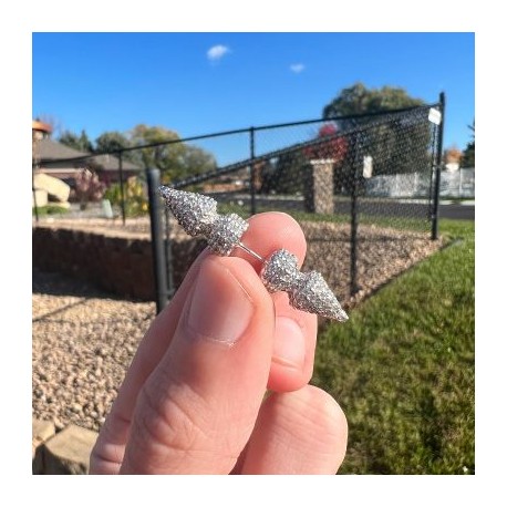 Iced Spike Stud Earrings