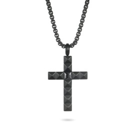Black Pyramid Cross Pendant