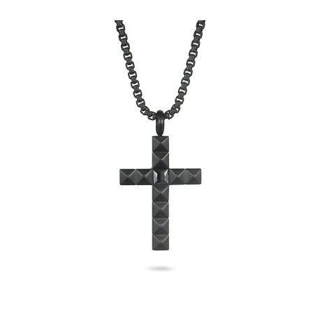 Black Pyramid Cross Pendant
