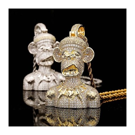 Iced Big Unruly Monkey Pendant