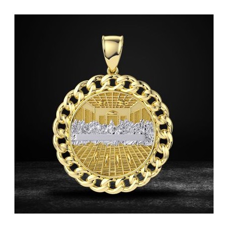 Last Supper Cuban Circle Pendant