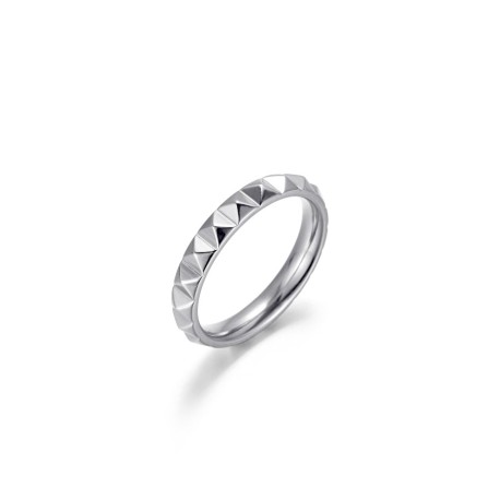 Pyramid  Stainless Steel Band Ring
