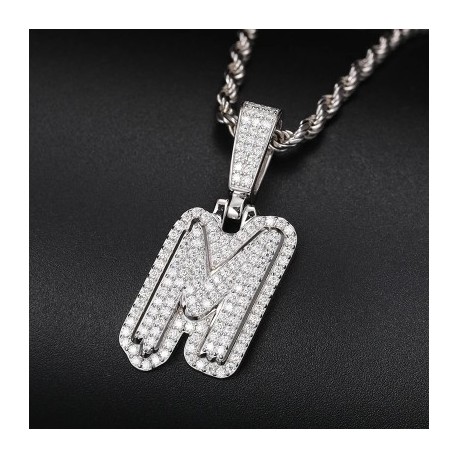 Iced 26 Initial Letters Pendant