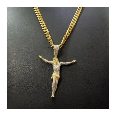 Iced Out Jesus Full-length Figure Pendant
