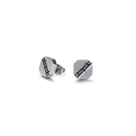 Stainless Steel Octagon Stud Earring
