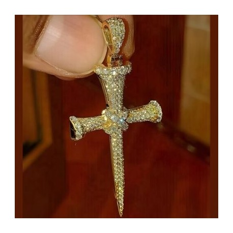 Shields of Strength Men's Pave Nail Cross Pendant