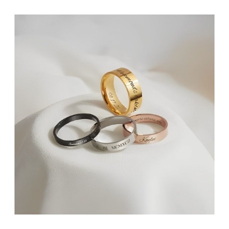 Custom Engraved Simple Promise Ring