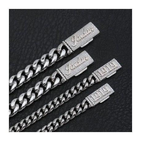 Customized Name/Number Clasp Cuban Link Chain