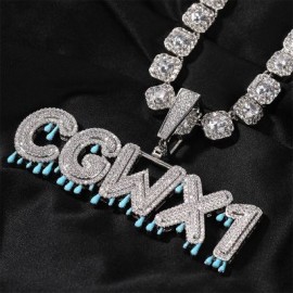Custom Glowing Drip Name/Numbers Pendant