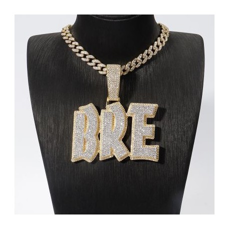 Custom Two Tone Letters/Name Pendant