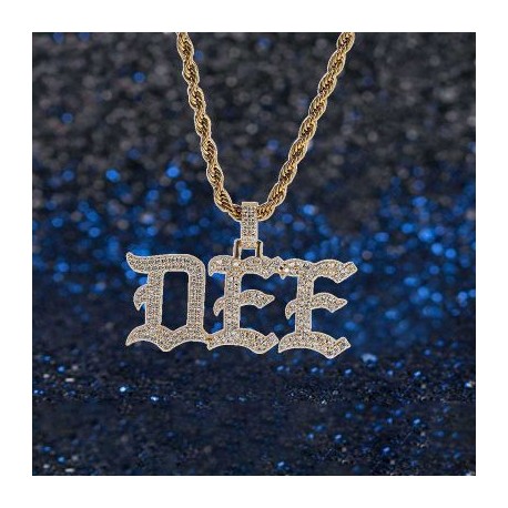 Custom Old English Name Pendant