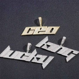 Custom Iced Italic Rave Name/Letter Pendant