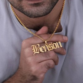 Custom Old English Name/Number Pendant