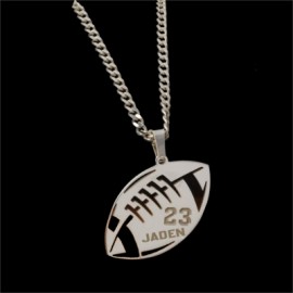 Custom American Football Name & Jersey Number Pendant