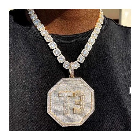 Custom Octagon Name Pendant