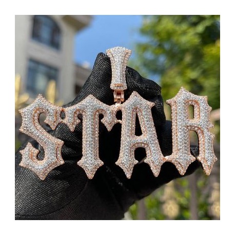 Custom Two-tone Spiny Name Pendant