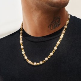 7mm Diamond Beads Linked Lock Chain