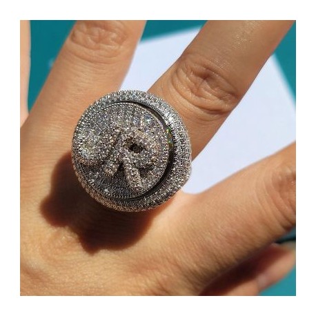 Custom Initial Letter Rotating Ring