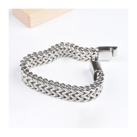 Men's Double Row Titanium Steel Bracelet