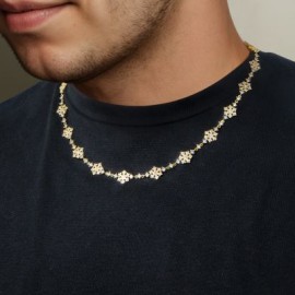 10mm 18'' Snowflake Link Chain in Gold