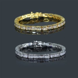Iced Baguette Tennis Bracelet