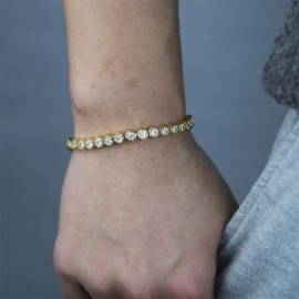 Iced Clustered Hexagon Bracelet