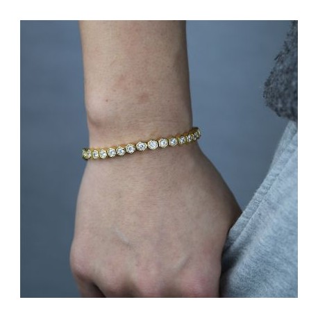 Iced Clustered Hexagon Bracelet