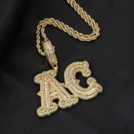 Custom Thorns Baguette Letters Pendant