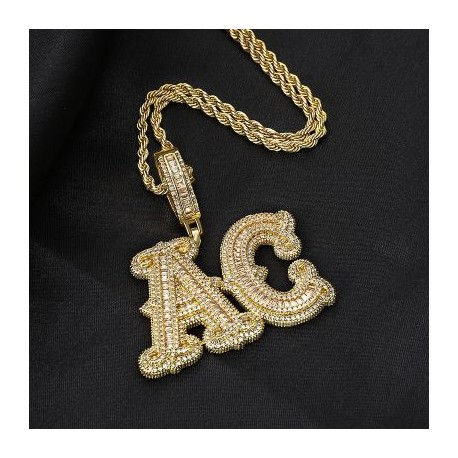 Custom Thorns Baguette Letters Pendant