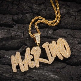 Custom Cursive Name Necklace in Gold