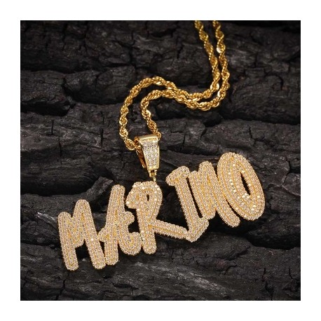 Custom Cursive Name Necklace in Gold