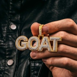 Custom Iced Two-Tone Name Pendant