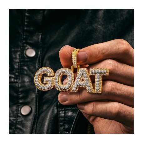 Custom Iced Two-Tone Name Pendant