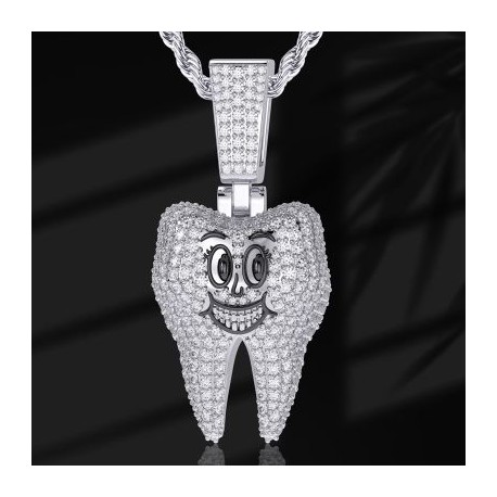 Dentist Full Iced Tooth Pendant