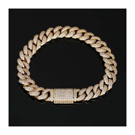 10mm Iced Paved Cuban Bracelet